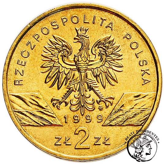III RP 2 złote 1999 Wilki st. 1-