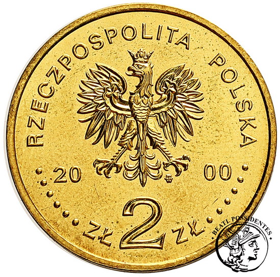 III RP 2 złote 2000 Jan Kazimierz st. 1-