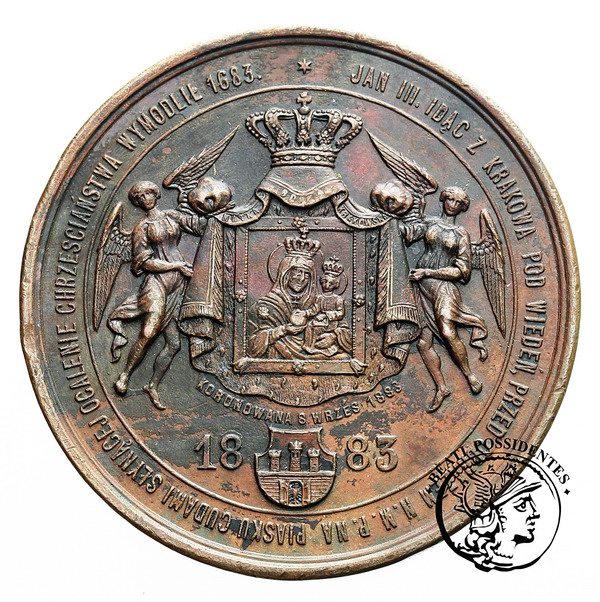 Polska 1883 medal Kraków Sobieski st. 3
