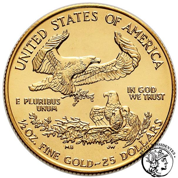USA 25 $ Dolarów 1999 1/2 oz Au st.1