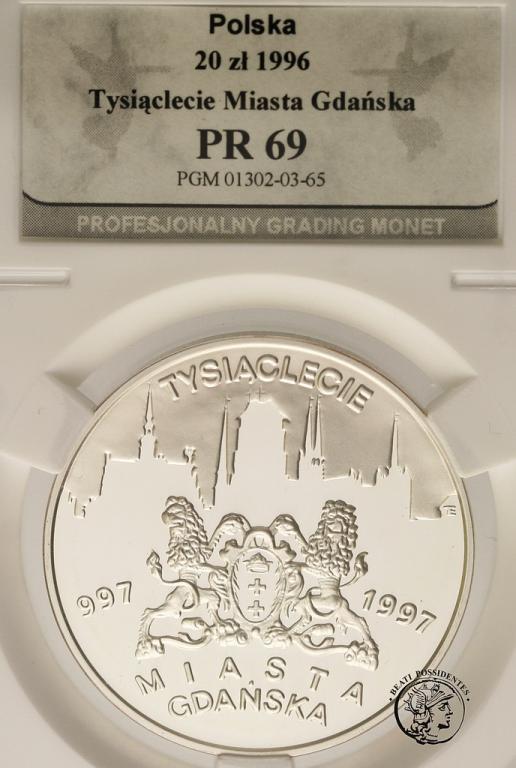 20 zł 1996 Tysiaclecie Miasta Gdańska PGM PR 69