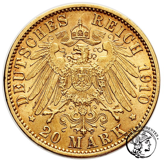 Niemcy Prusy 20 Marek 1910 J Hamburg st.2-