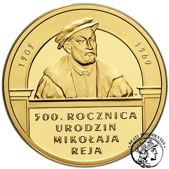 200 zł Rocznica urodzin Mikołaja Reja 2005 st.L