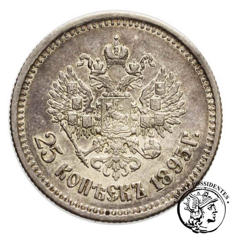 Rosja 25 kopiejek 1895 Mikołaj II st. 3+