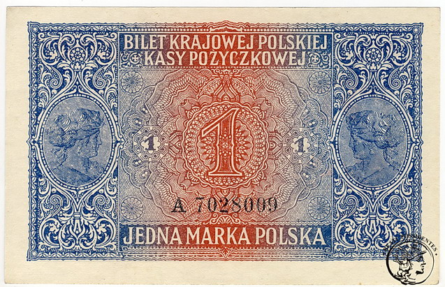 1 marka polska 1916 ...jenerał seria A st. 1/1-