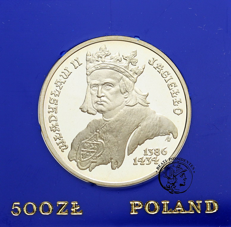 PRL 5000 zł 1989 Jagiełło pop st. L