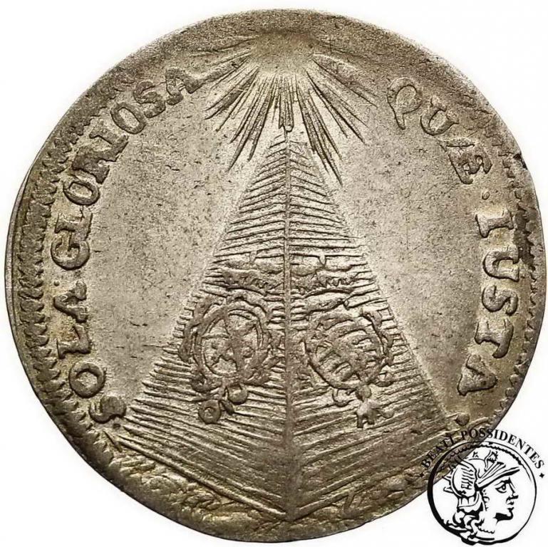 Niemcy Saksonia 1 halerz grosz 1727 st. 3