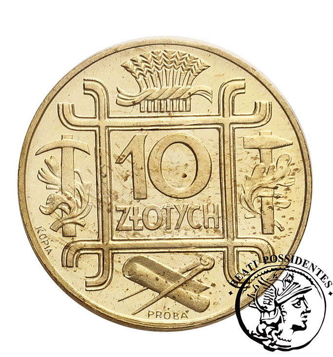 Polska Kopia 10 zł 1934 klamry st. 1