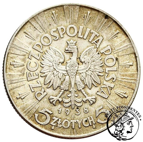 Polska 5 zł 1938 Piłsudski st.2-/3+