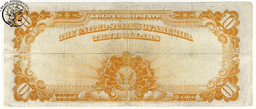 USA 10 $ dolarów 1922 gold certyficate st. 3-