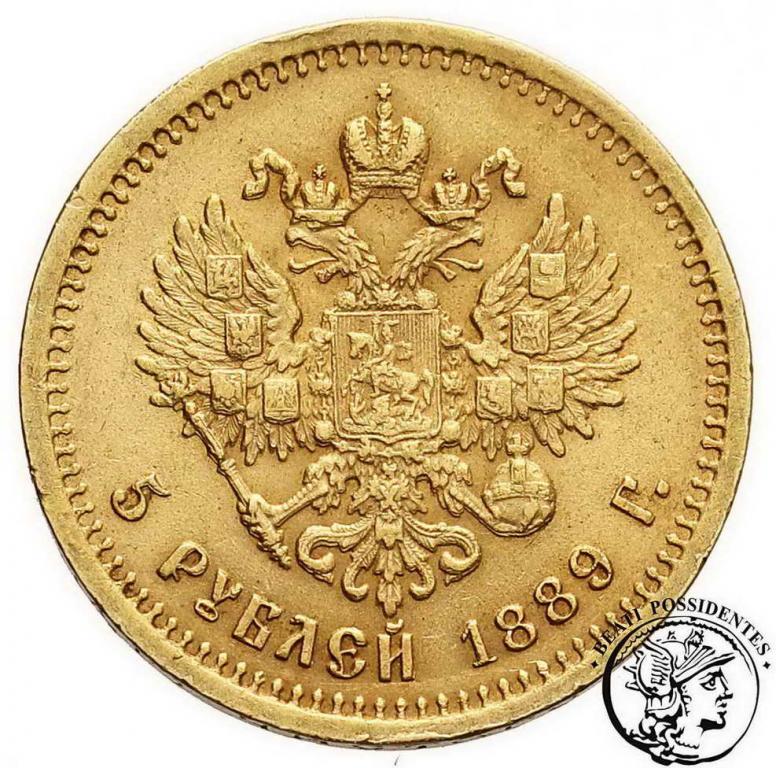 Rosja Alexander III 5 Rubli 1889 st. 3