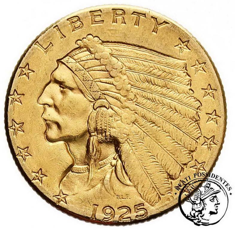 USA 2 1/2 $ dolara 1925 D Denver st. 3