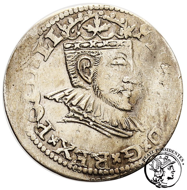 Zygmunt III Waza trojak ryski 1591 st. 3-