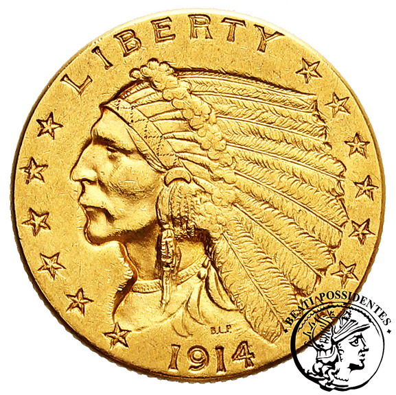 USA 2 1/2 $ dolara 1914 Philadelphia st. 3