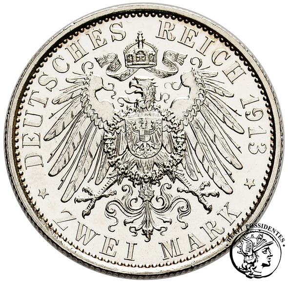Niemcy Prusy 2 Marki 1913 A st. 3-