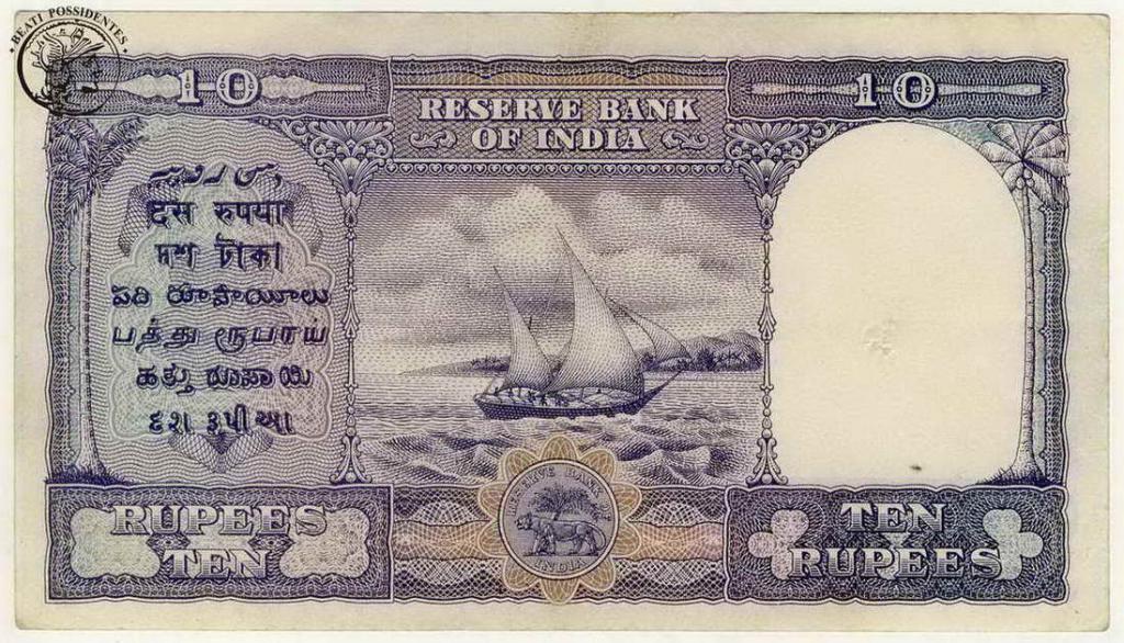 Indie 10 Rupii (1943) st. 3/3+