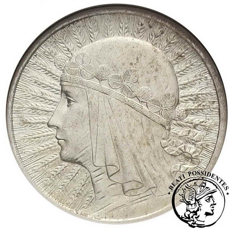 II RP 2 zł 1932 głowa kobiety GCN MS 60