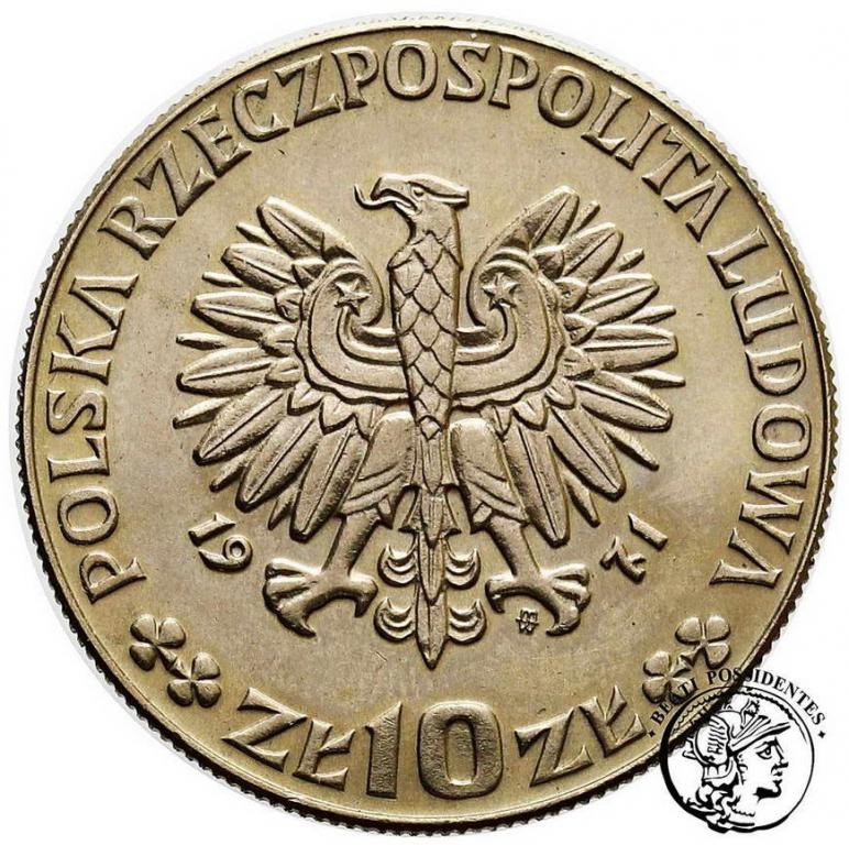 PRL PRÓBA CuNi 10 złotych 1971 FAO st. 1-