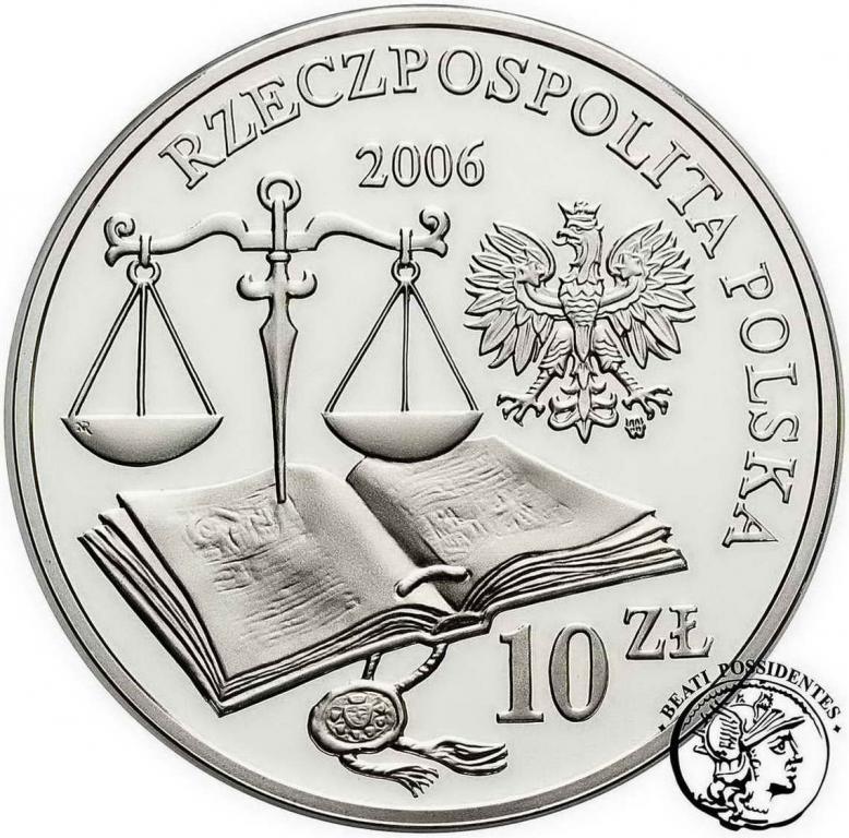 III RP 10 zł 2006 Statut Łaskiego st. L/L-
