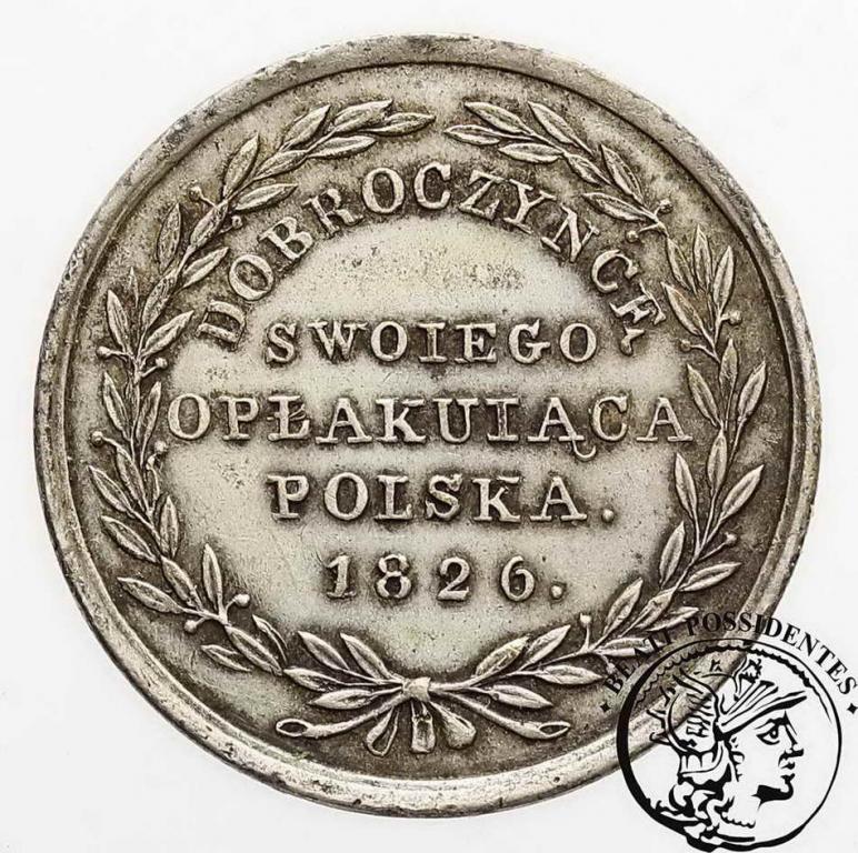 Polska medal 1826 Dobroczyńcę... srebro st. 2