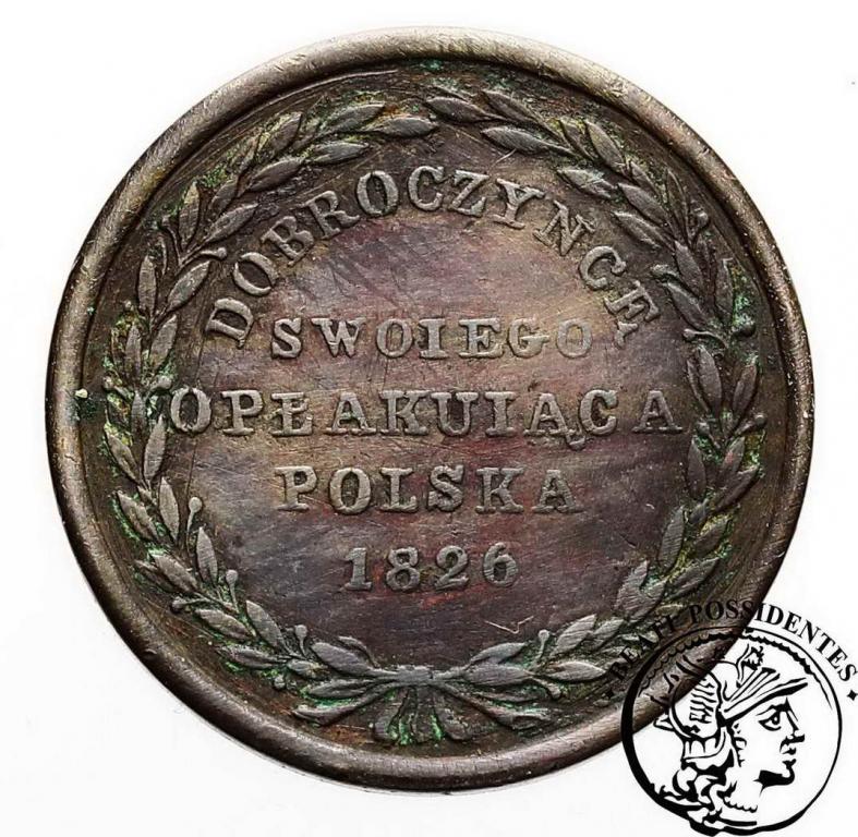 Polska medal 1826 Dobroczyńcę... brąz st. 3