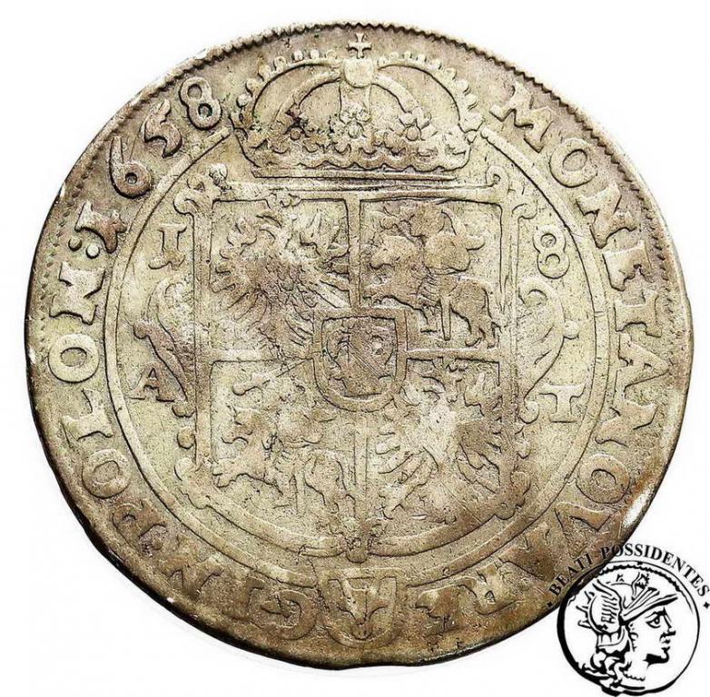 Jan II Kazimierz ort kor 1658 st. 3-