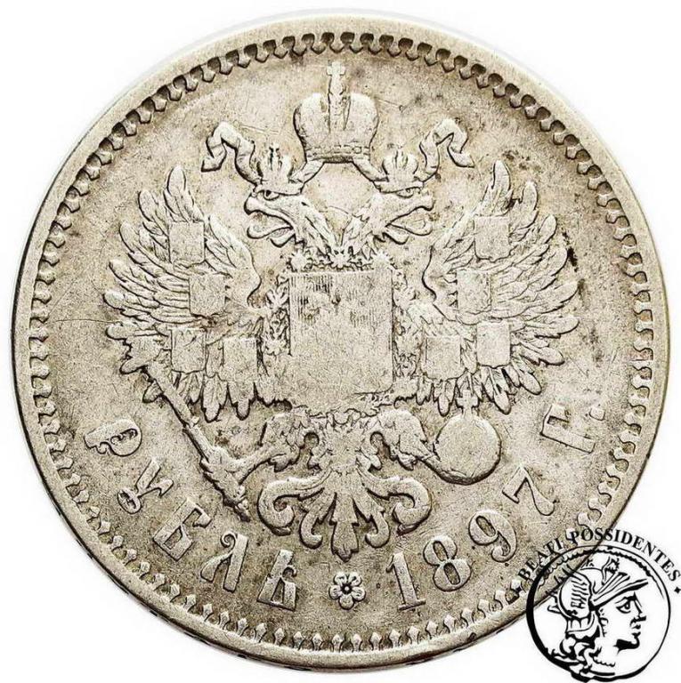 Rosja Mikołaj II 1 Rubel 1897** Bruksela st.4