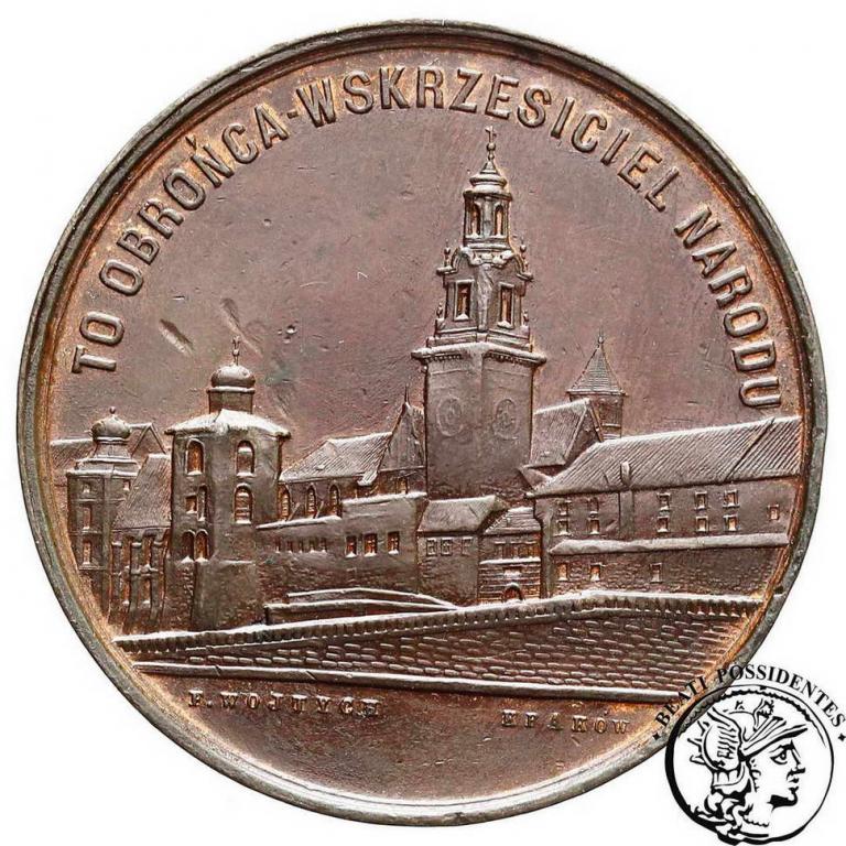 Kraków 1890 medal Mickiewicz brąz st.2-