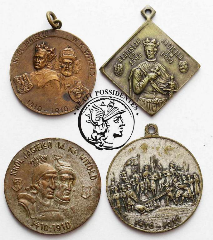Lot 4 szt. 1910 medale patriotyczne st.2