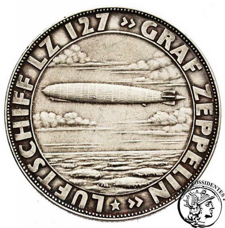 Niemcy Weimar 1928 medal Graf Zeppelin Berlin st3+