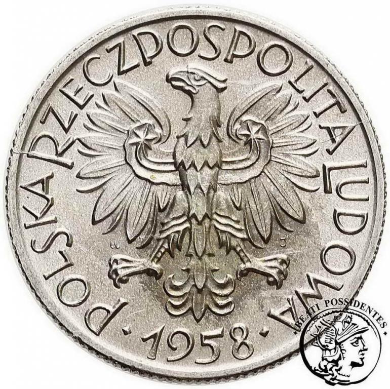 PRL 5 złotych 1958 rybak st. 1/1-