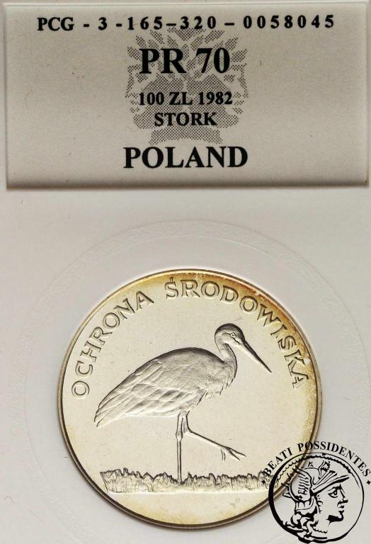 100 złotych 1982 Bocian PCG PR 70