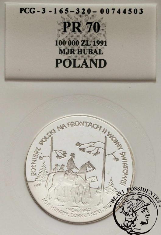 100 000 złotych 1991 Hubal PCG PR 70
