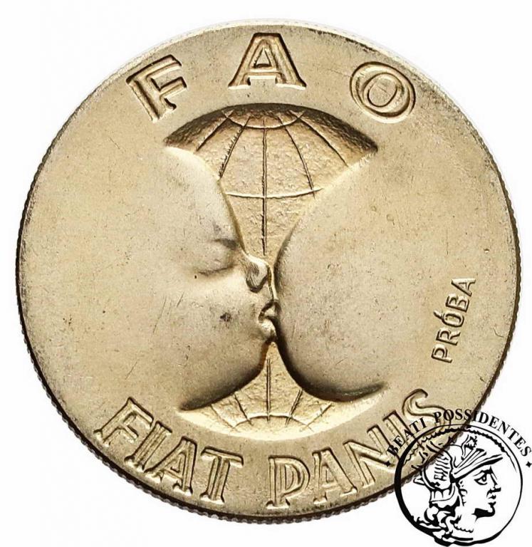 PRL PRÓBA 10 złotych 1971 FAO biust CuNi st. 1-