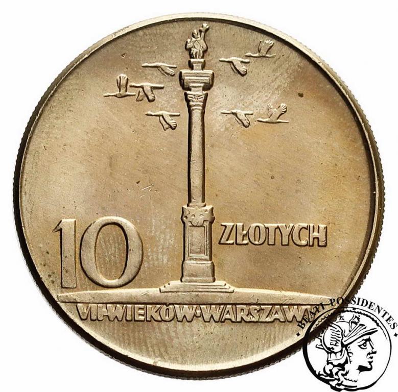PRL 10 złotych 1965 duża Kolumna Zygmunta st1/1-
