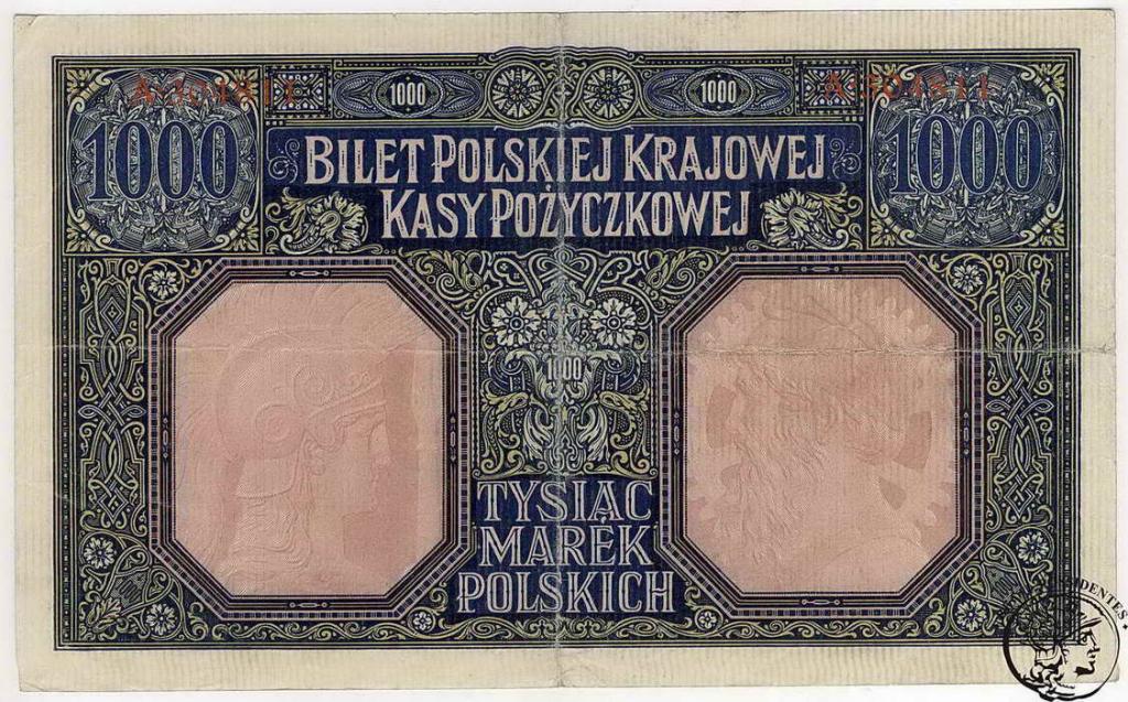 Polska 1000 Marek 1916 ...generał st. 3-