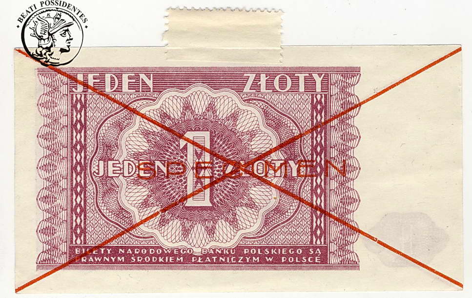 Polska 1 złoty 1946 +SPECIMEN lot 2 szt st. 1-/1