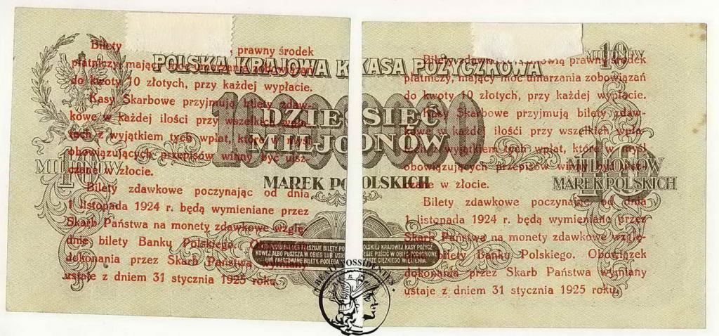Polska 5 groszy 1924 lewy + prawy lot 2 szt st.2+