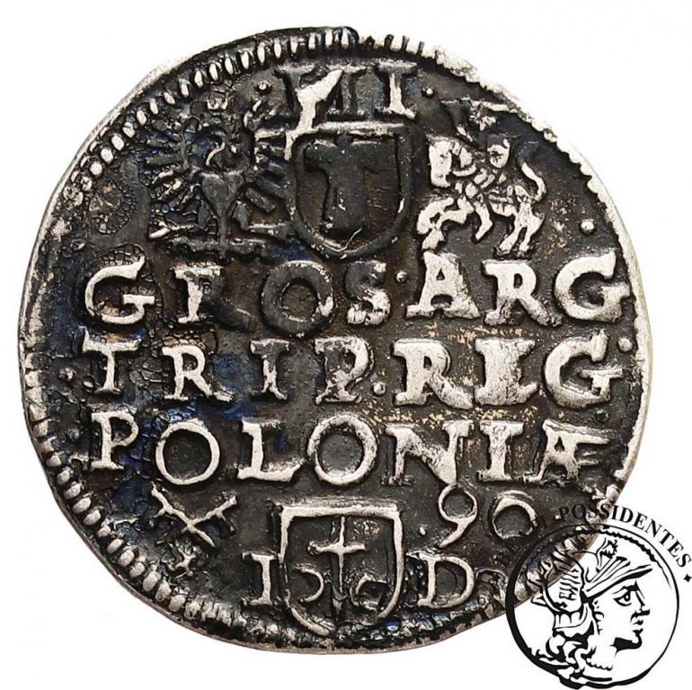 Zygmunt III Waza trojak koronny 1590 Poznań st.3+