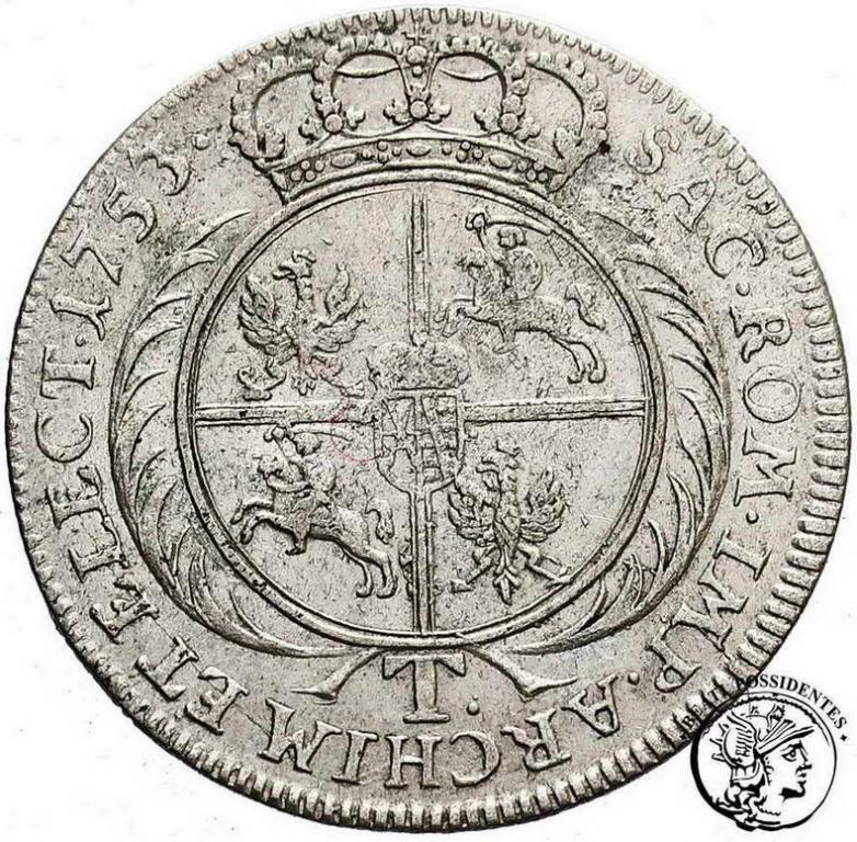 Polska August III Sas tymf koronny 1753 st.3