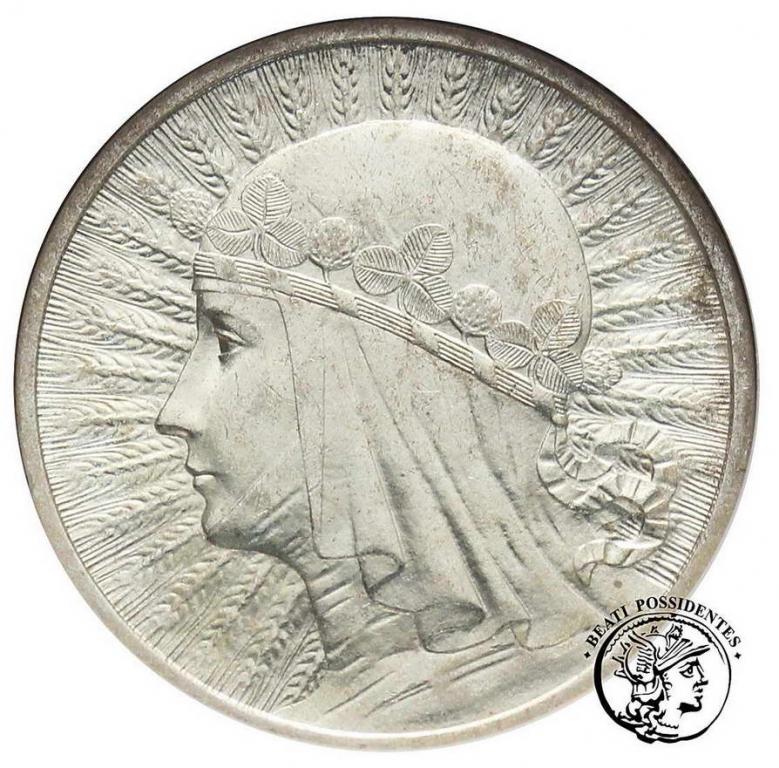 II RP 2 złote 1932 głowa kobiety GCN MS 63