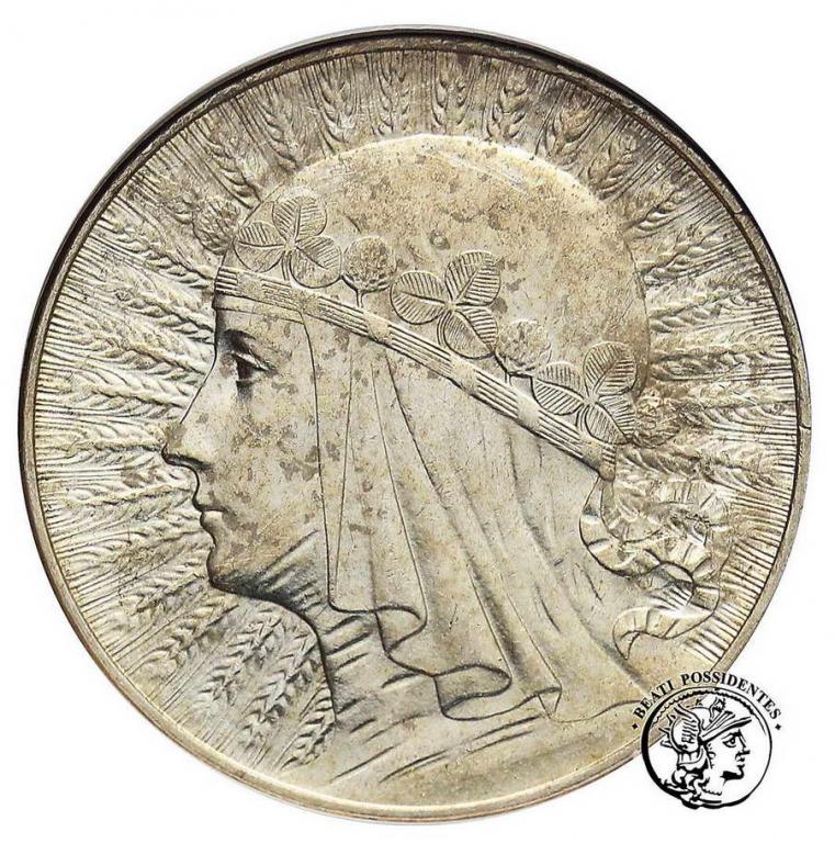 II RP 5 złotych 1933 głowa kobiety GCN MS 60