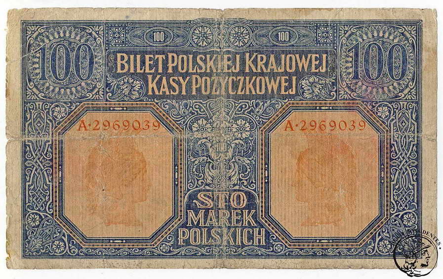 100 marek polskich 1916 Generał st.5