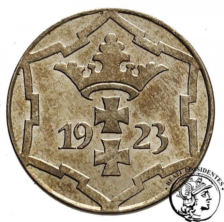 Wolne Miasto Gdańsk 10 Fenigów 1923 st.1-/2