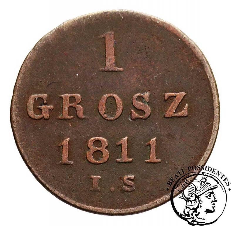 Księstwo Warszawskie 1 grosz 1811 IS st. 3