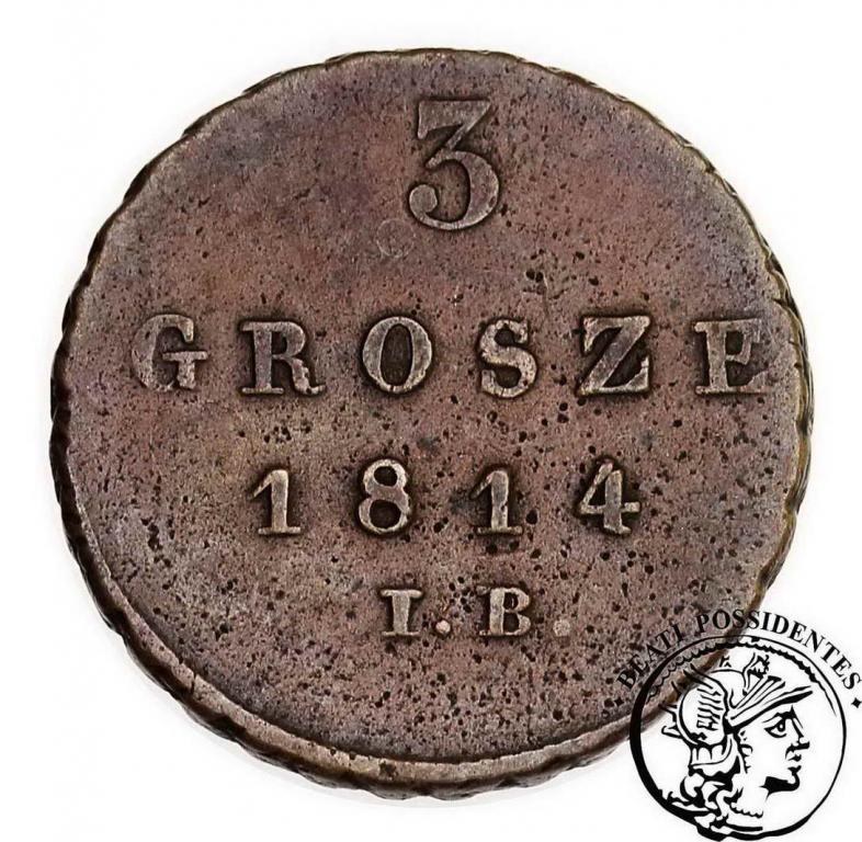 Księstwo Warszawskie 3 grosze 1814 IB st. 3