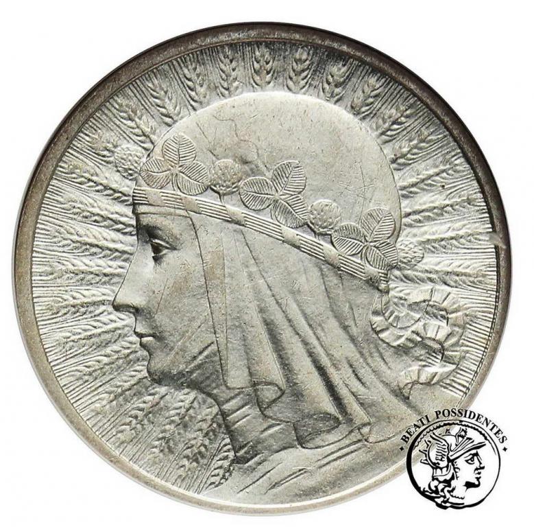II RP 2 złote 1932 głowa kobiety GCN MS 60