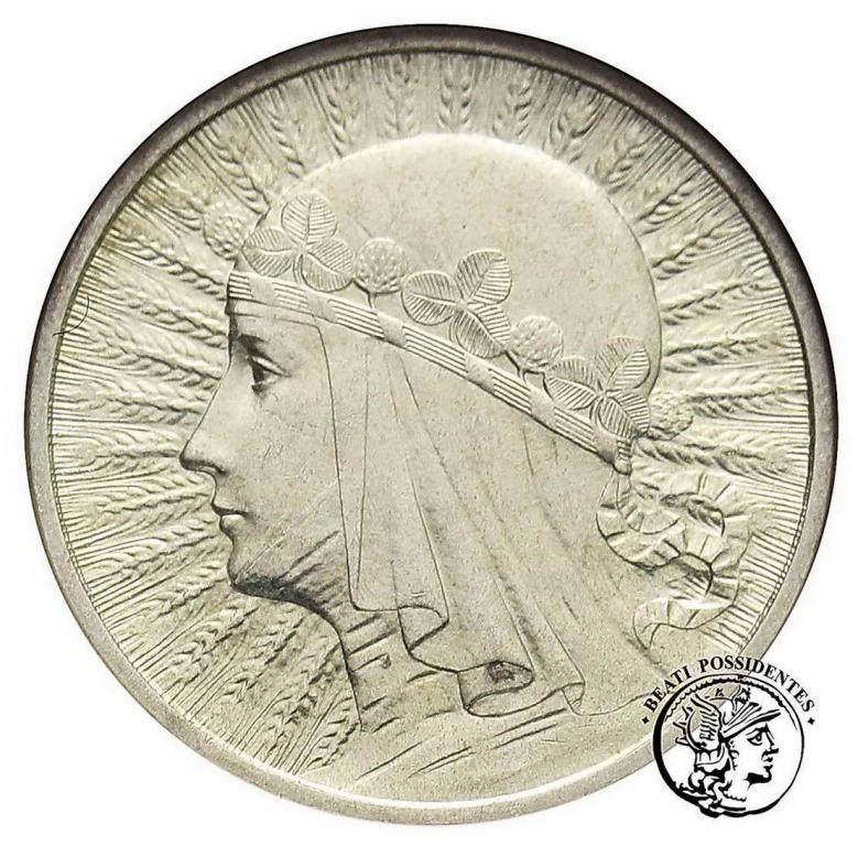 II RP 2 złote 1933 głowa kobiety GCN MS 62