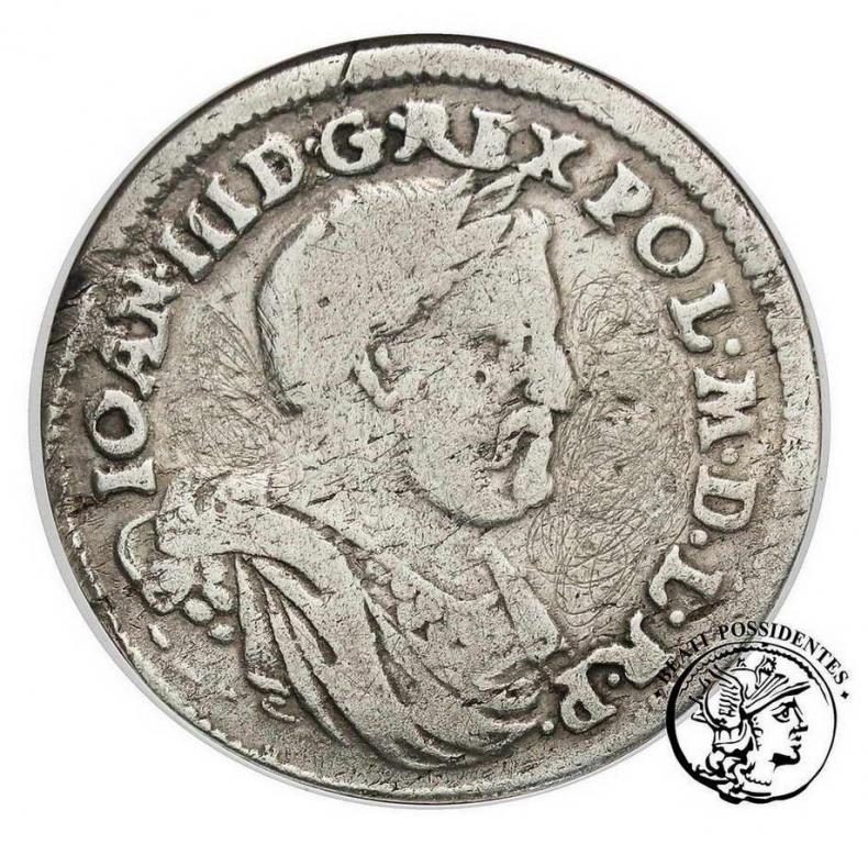 Jan III Sobieski ort koronny 1677 GCN F 15