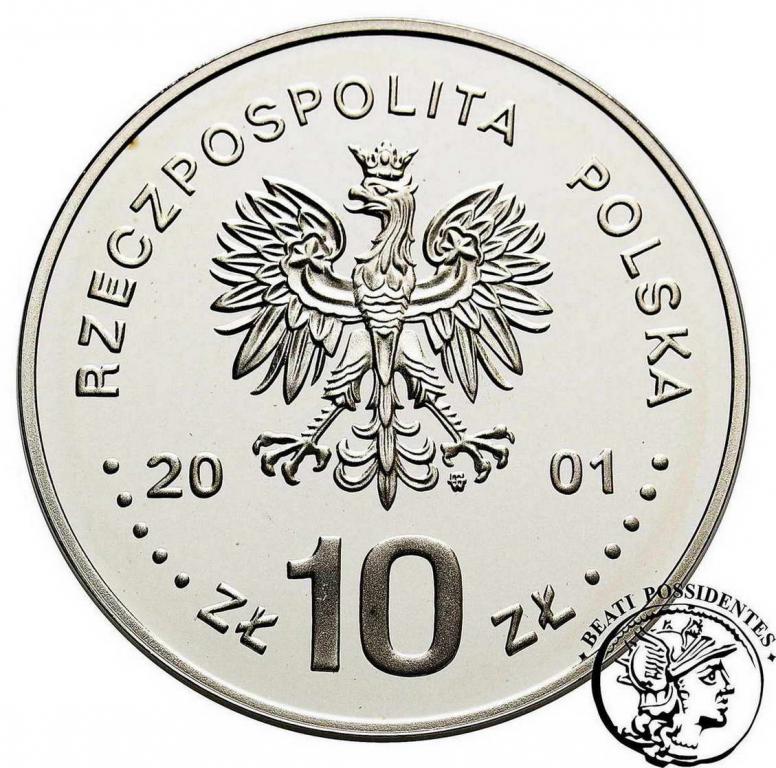 III RP 10 zł 2001 Jan III Sobieski półp st. L